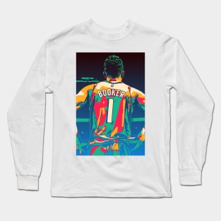 Devin Booker Phoenix Suns Vector Art Long Sleeve T-Shirt